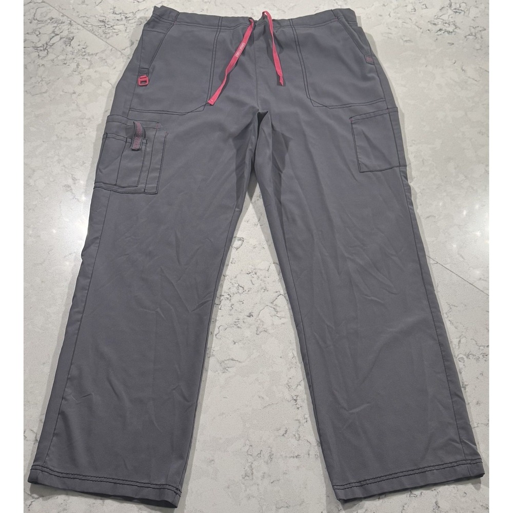 Carhartt Force Cross Flex Utility Bootcut Scrub Pants Womens Large Charcoal Gray